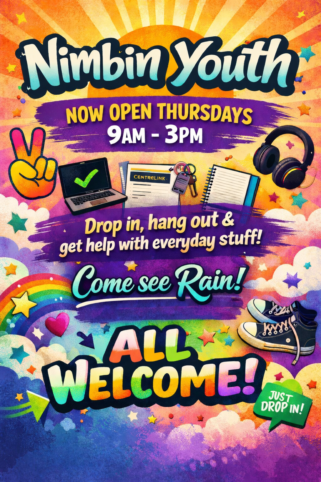 Nimbin Youth is now open Thursdays, 9am–3pm